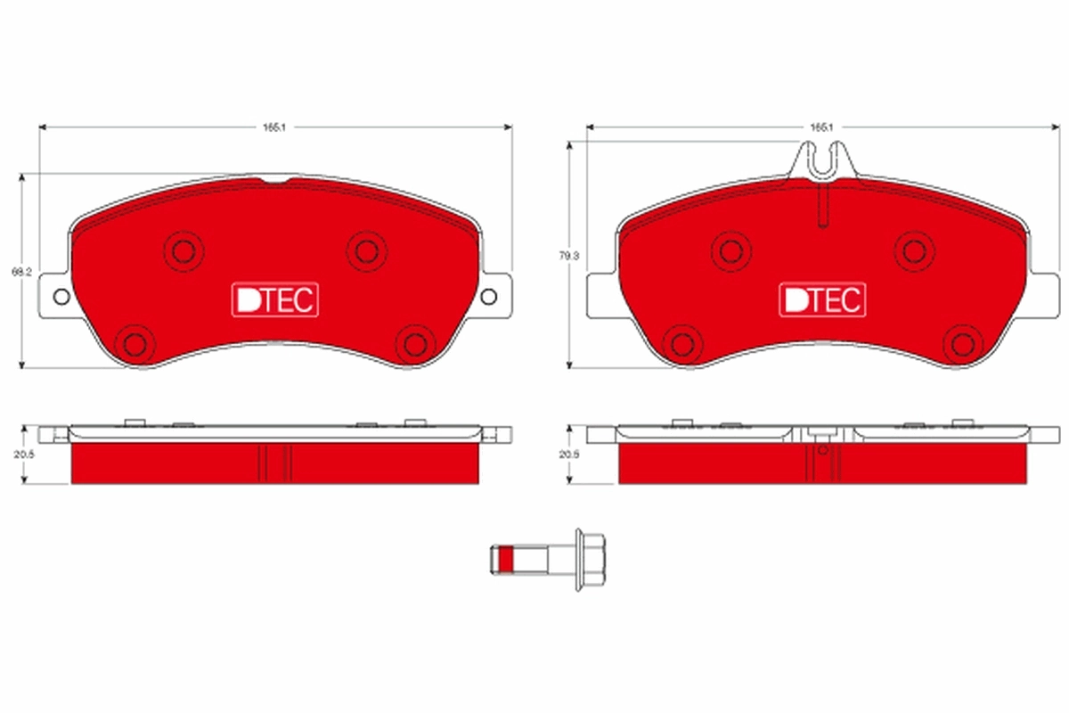 Brake Pad Set, disc brake DTEC COTEC GDB1798DTE