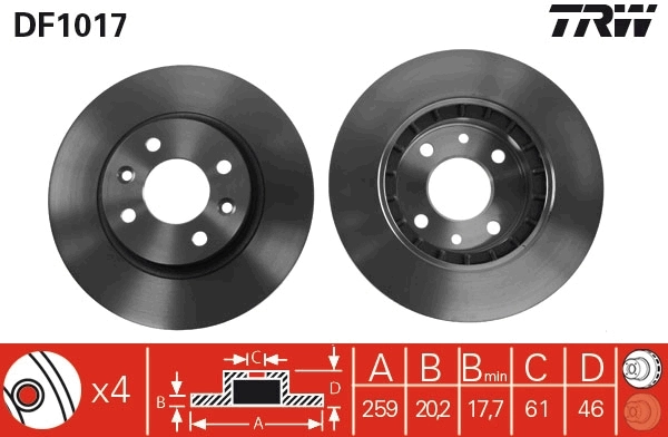 Brake Disc DF1017