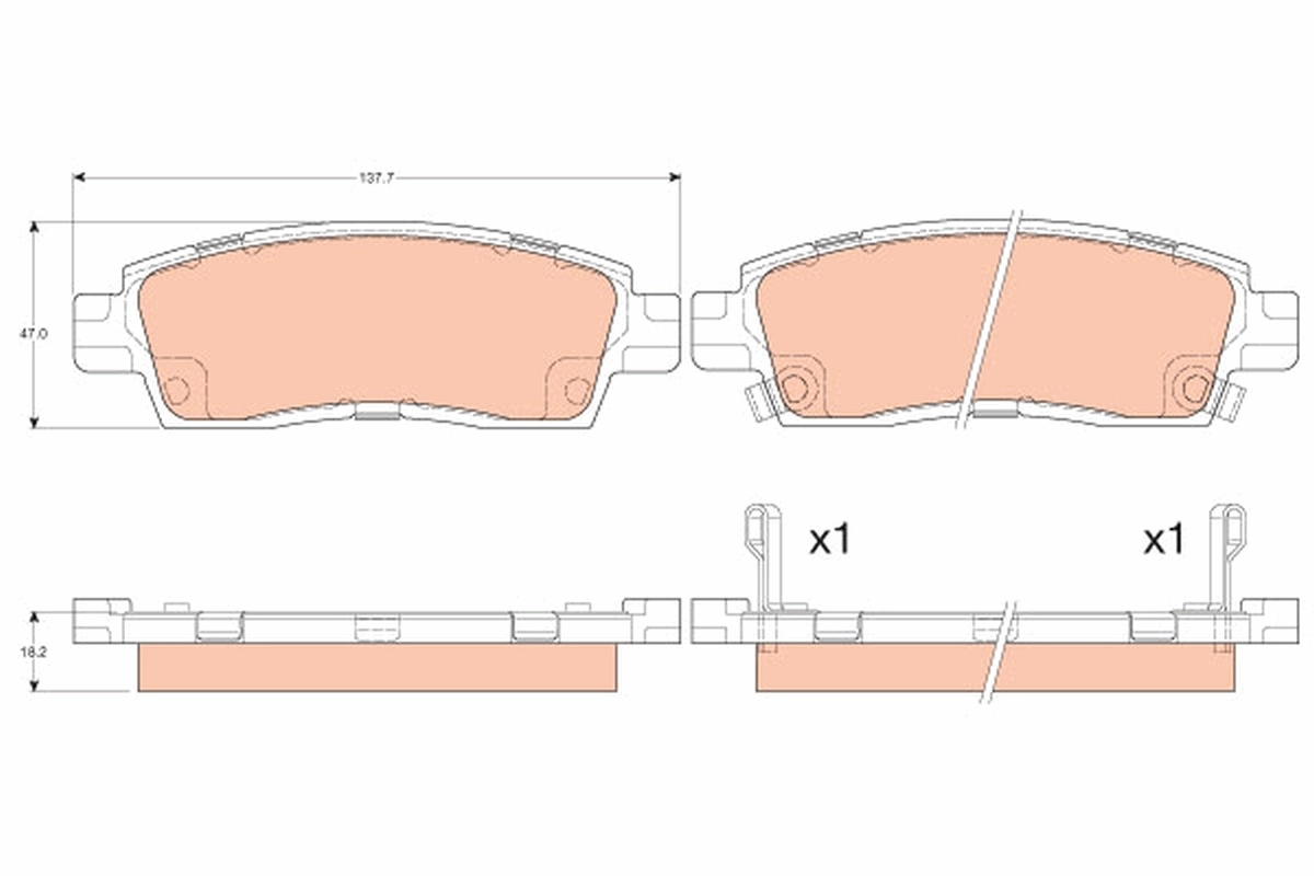 Brake Pad Set, disc brake GDB4455