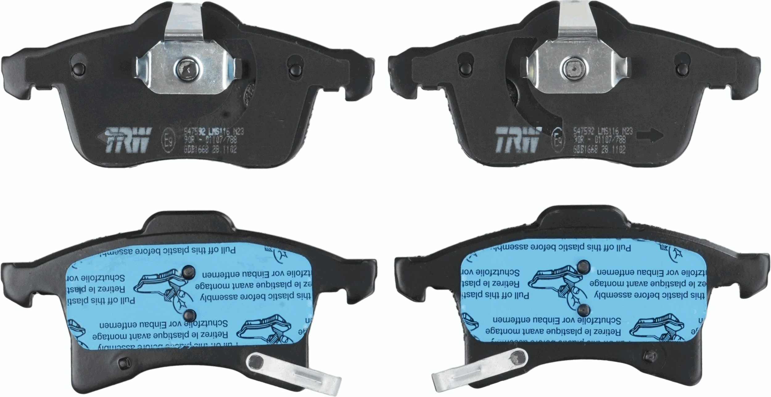 Brake Pad Set, disc brake COTEC GDB1668