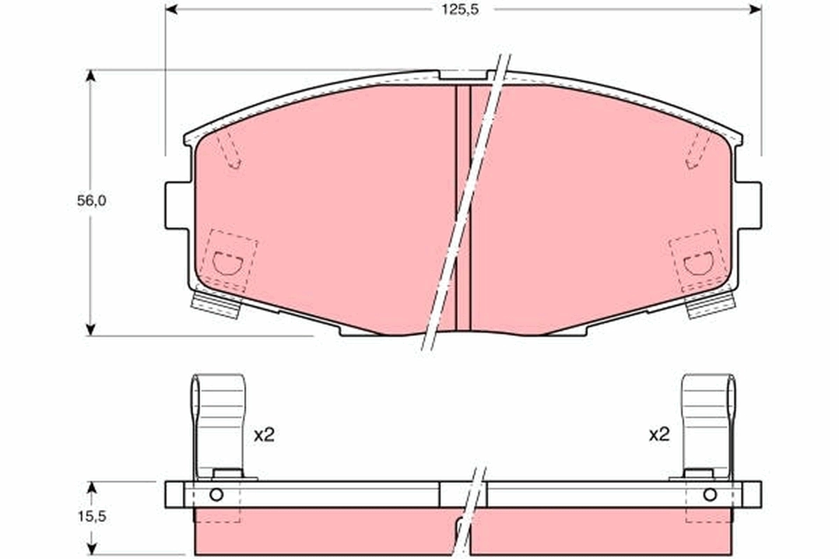 Brake Pad Set, disc brake GDB880