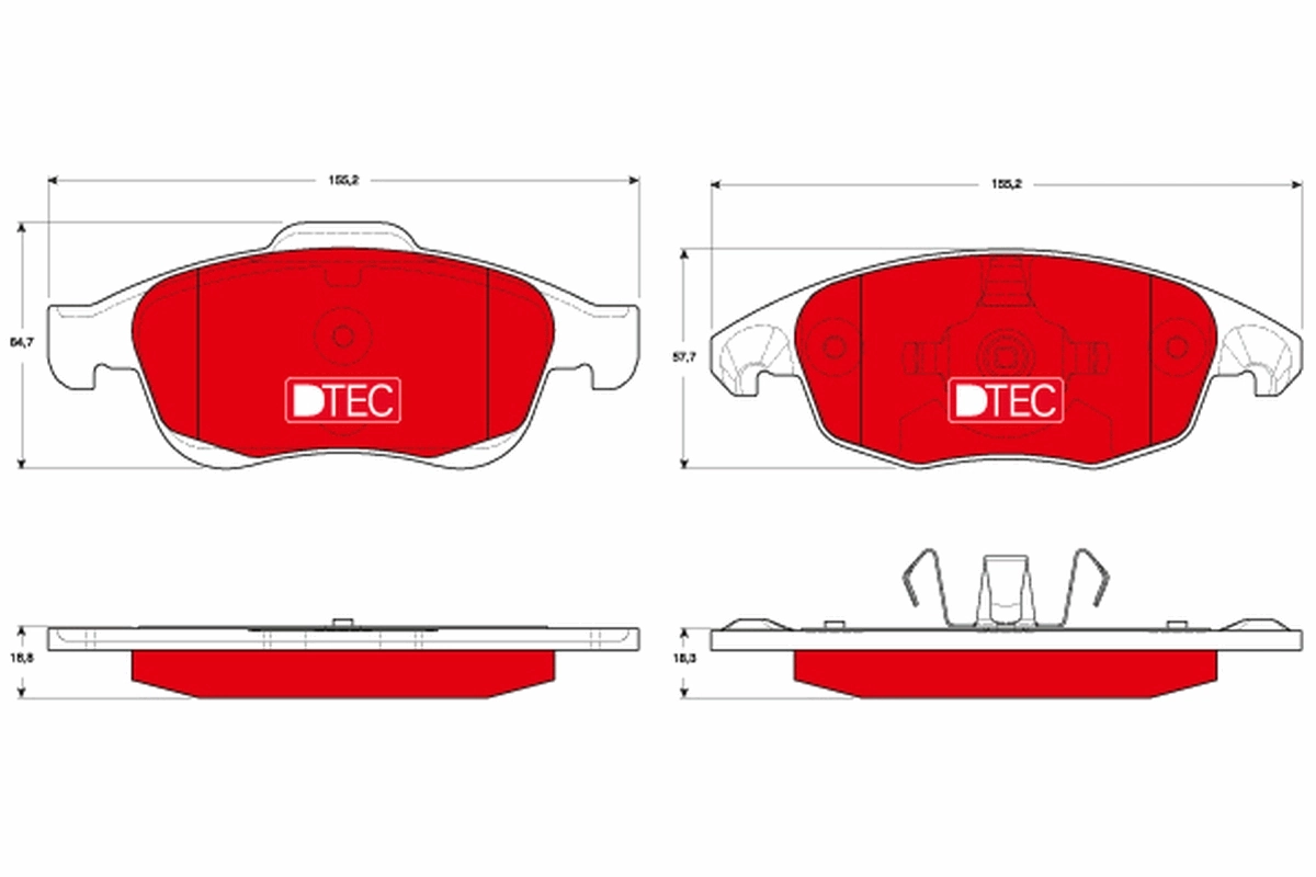 Brake Pad Set, disc brake DTEC COTEC GDB1690DTE