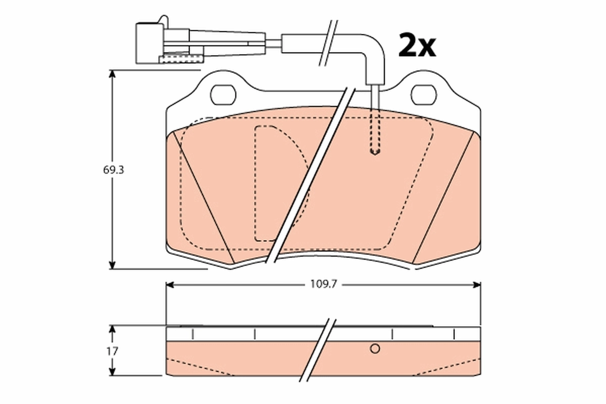Brake Pad Set, disc brake GDB1191