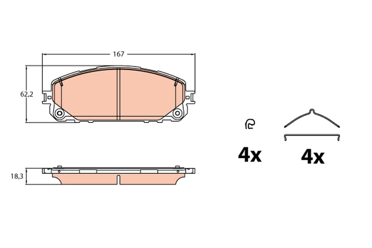 Brake Pad Set, disc brake GDB2142