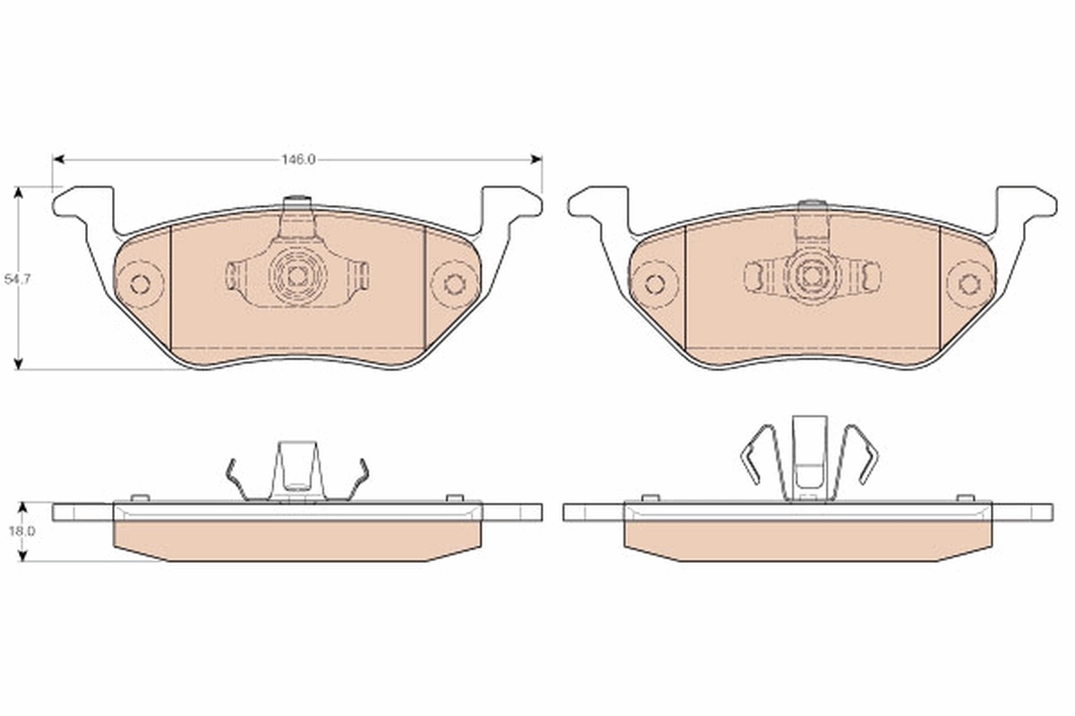 Brake Pad Set, disc brake GDB1754