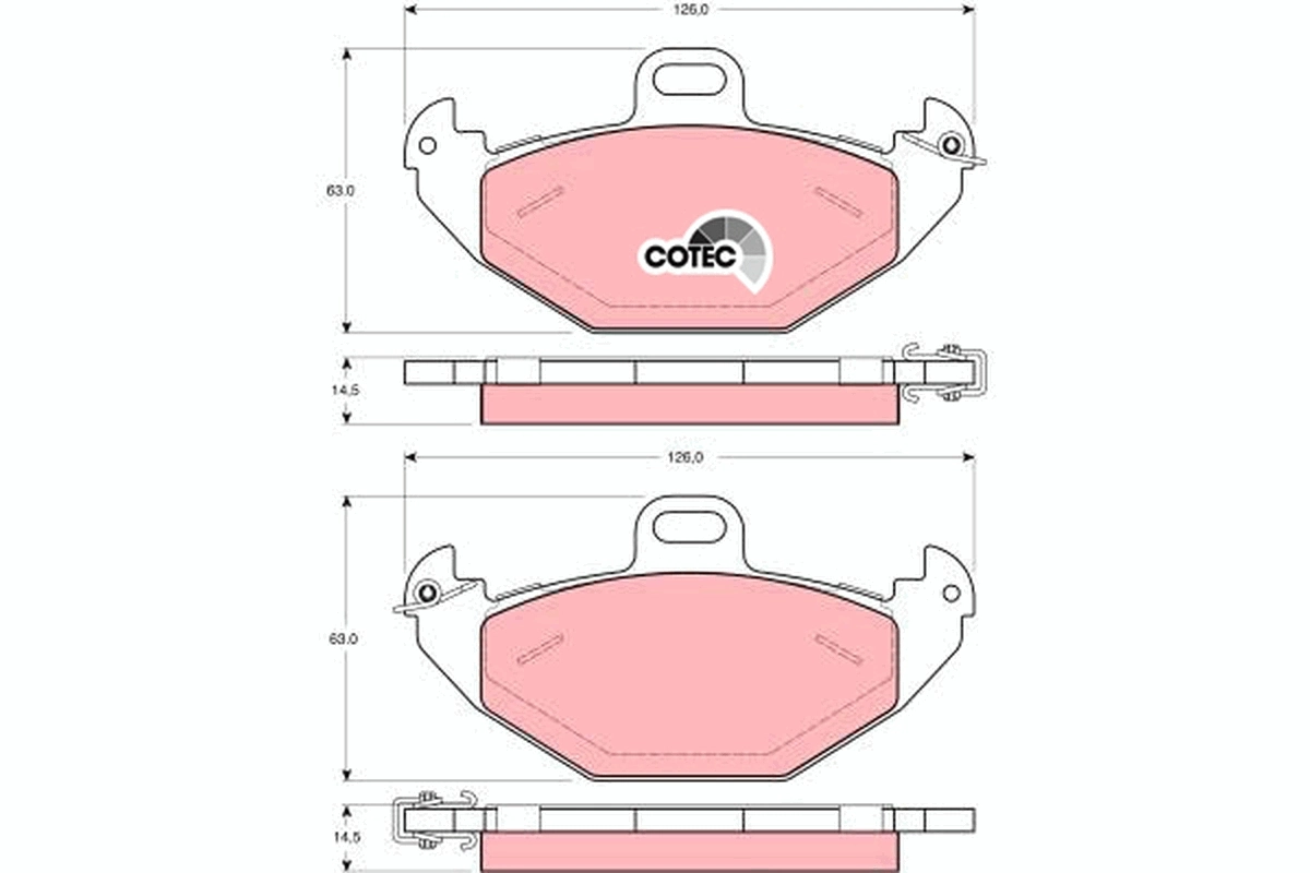 Brake Pad Set, disc brake COTEC GDB1353