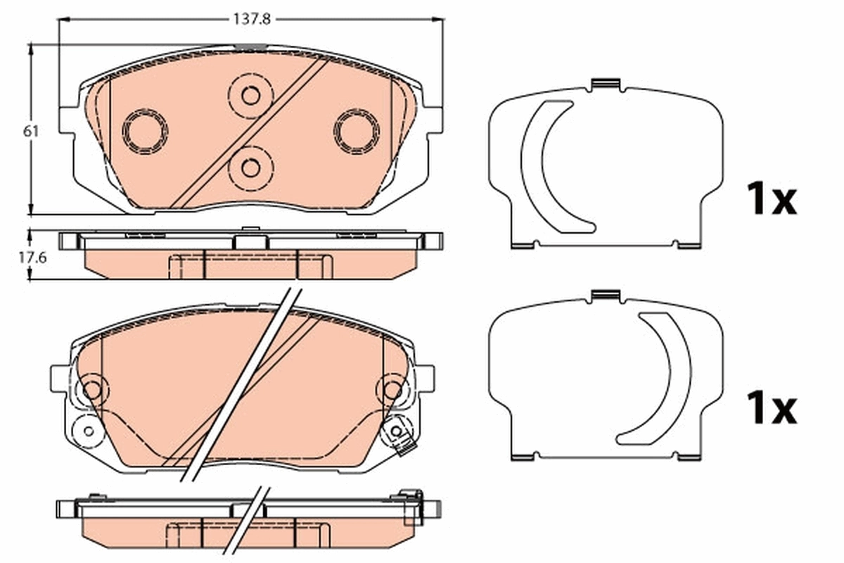 Brake Pad Set, disc brake GDB3647