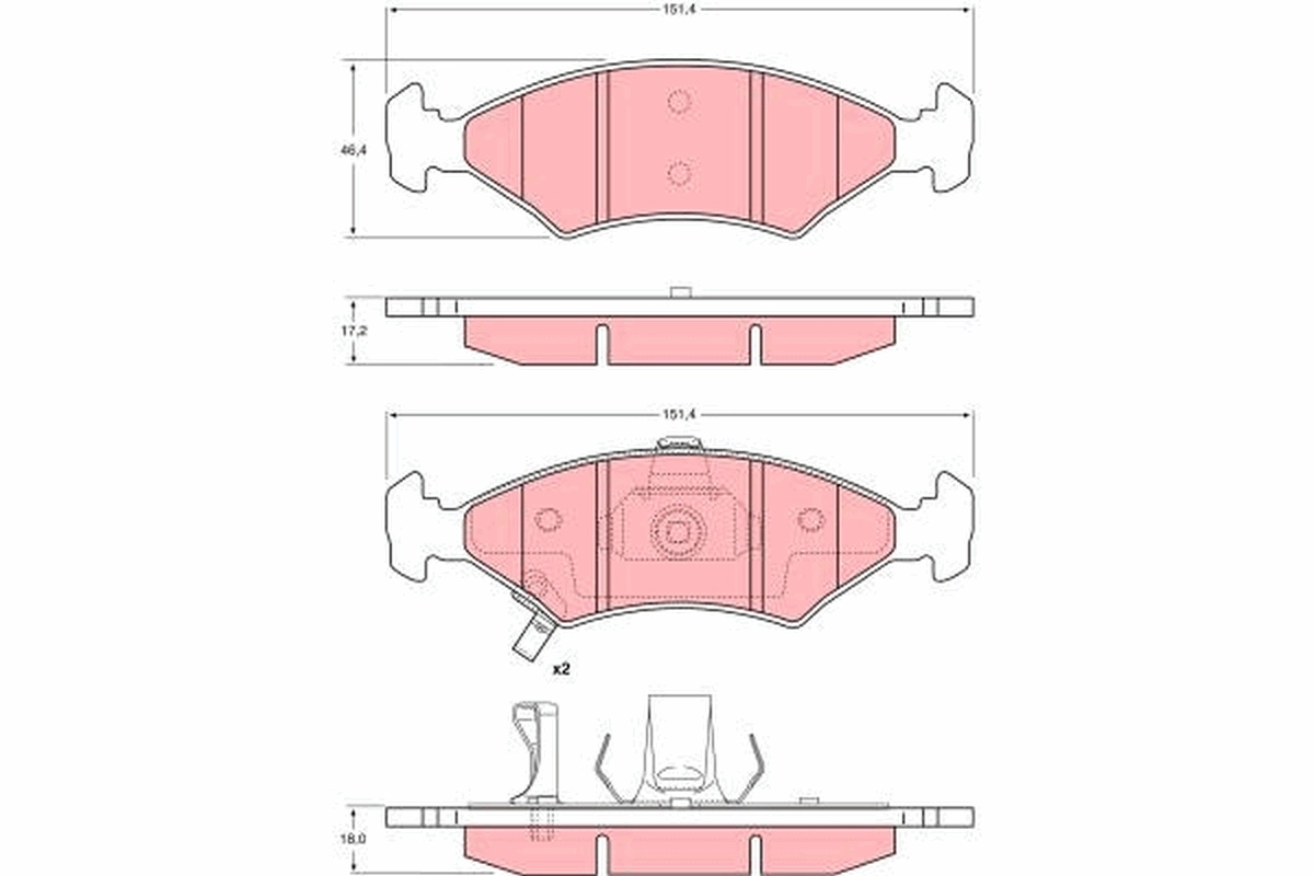 Brake Pad Set, disc brake GDB3224