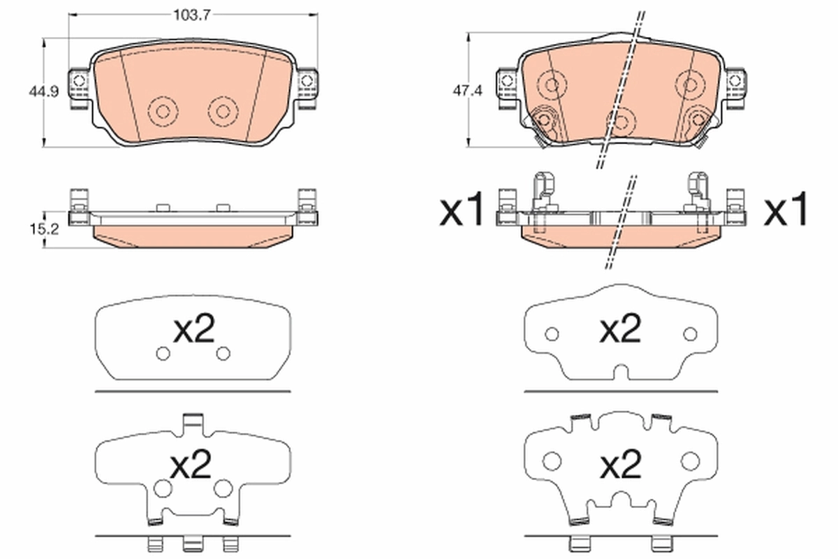 Brake Pad Set, disc brake GDB3617