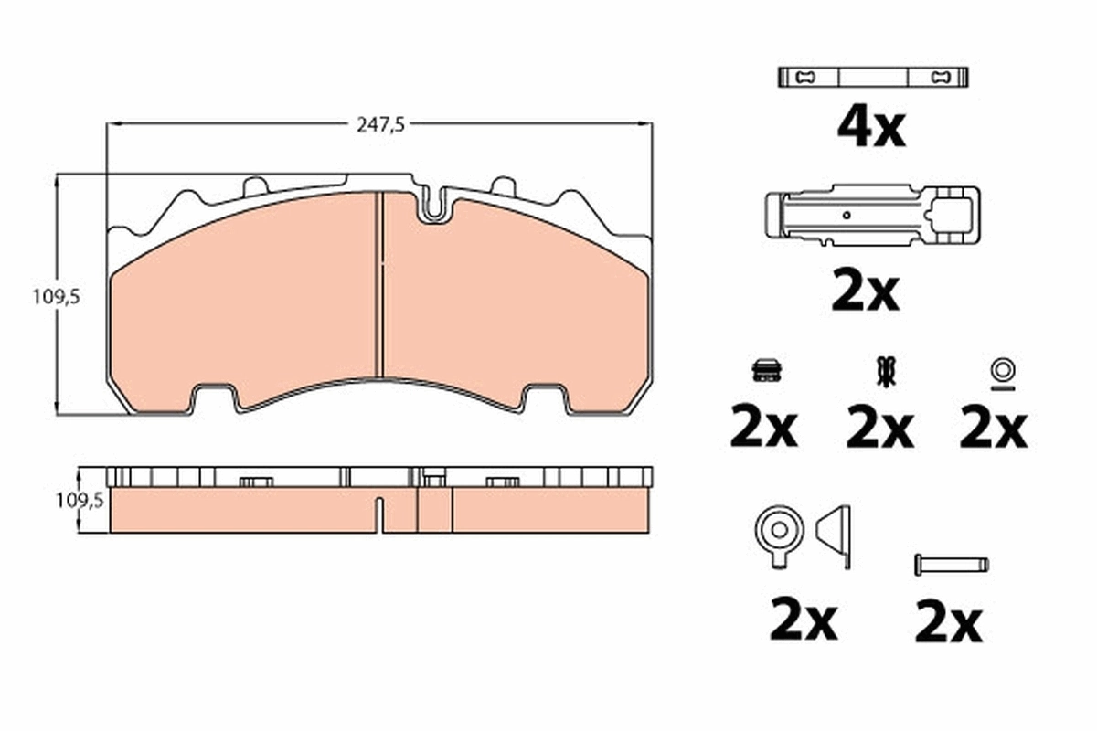 Brake Pad Set, disc brake GDB5091