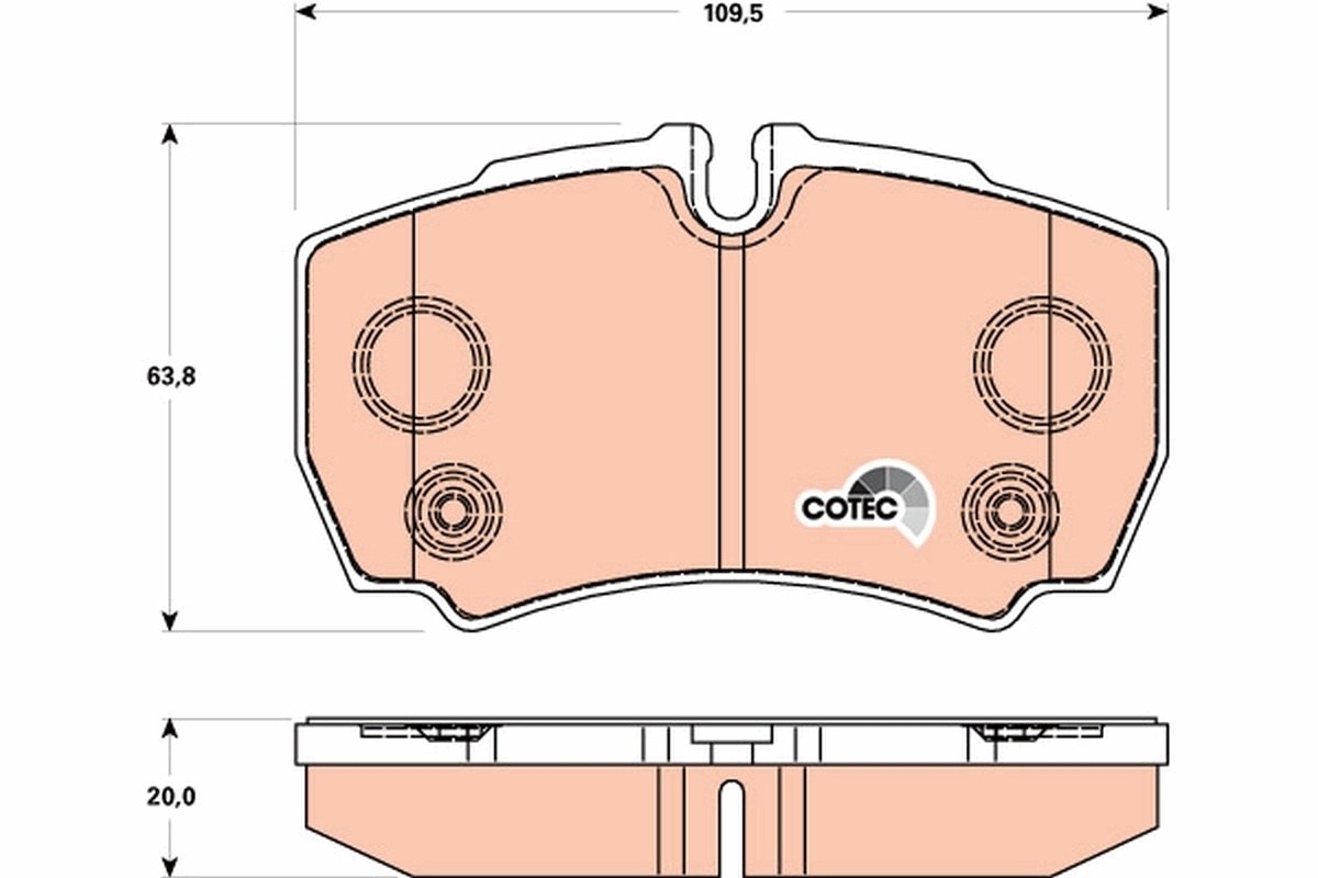 Brake Pad Set, disc brake COTEC GDB1901