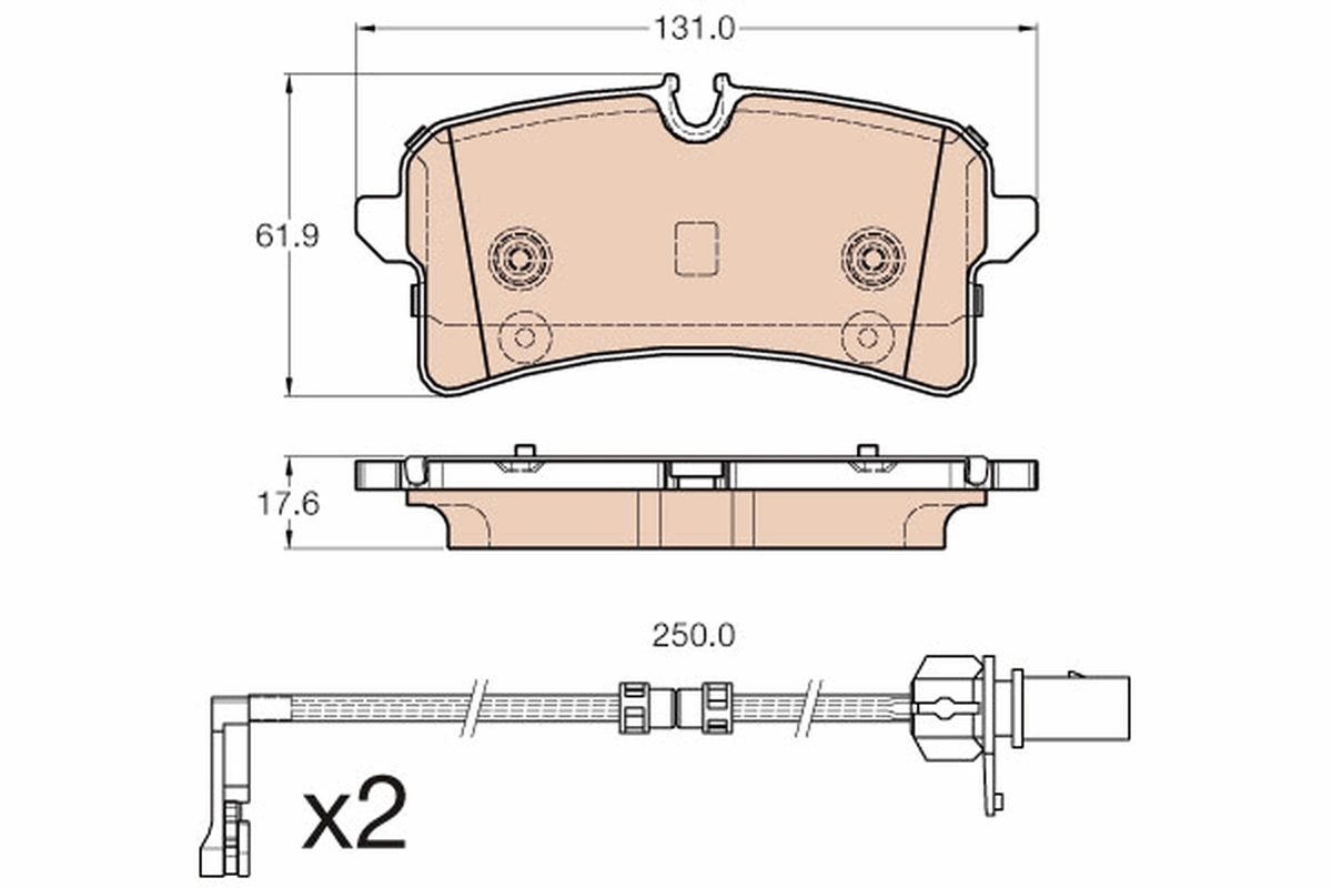 Brake Pad Set, disc brake GDB1975