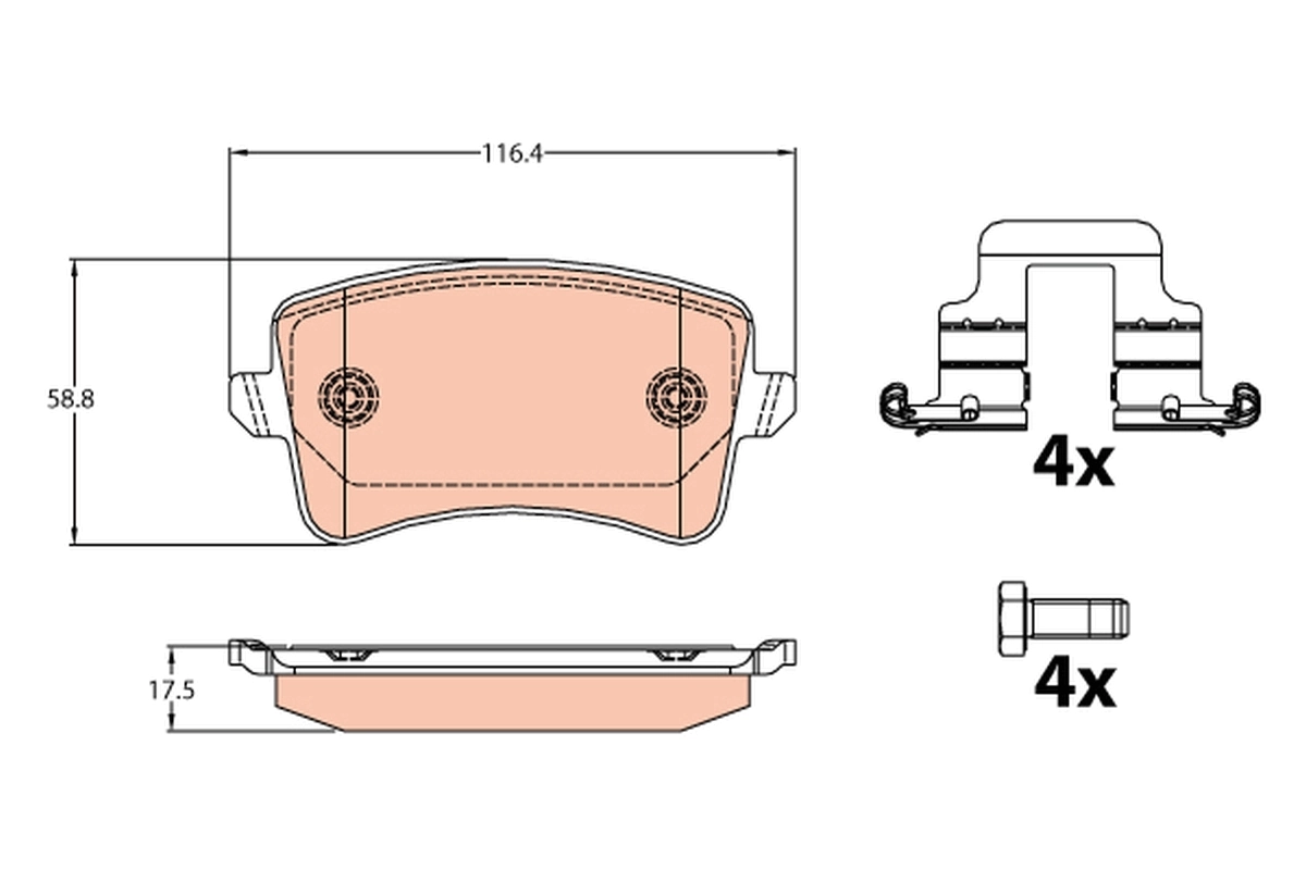 Brake Pad Set, disc brake GDB2107
