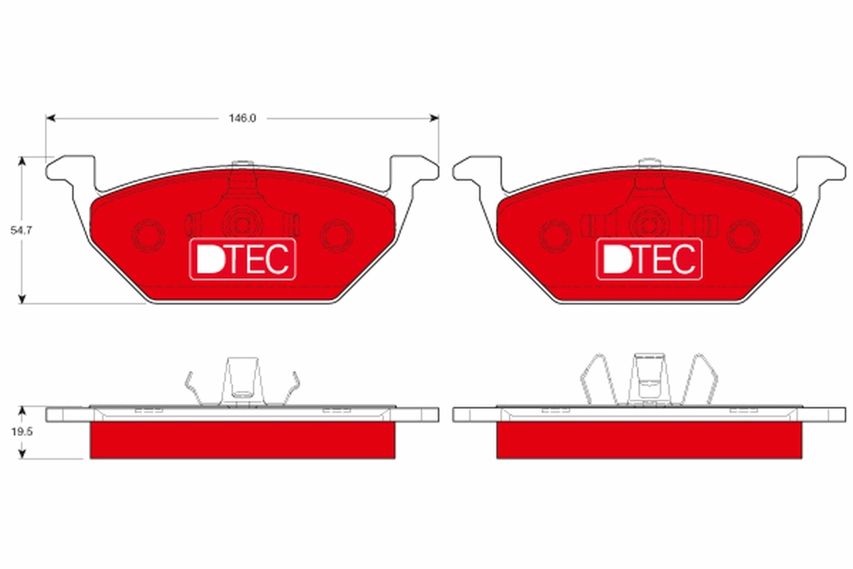 Brake Pad Set, disc brake DTEC COTEC GDB1984DTE