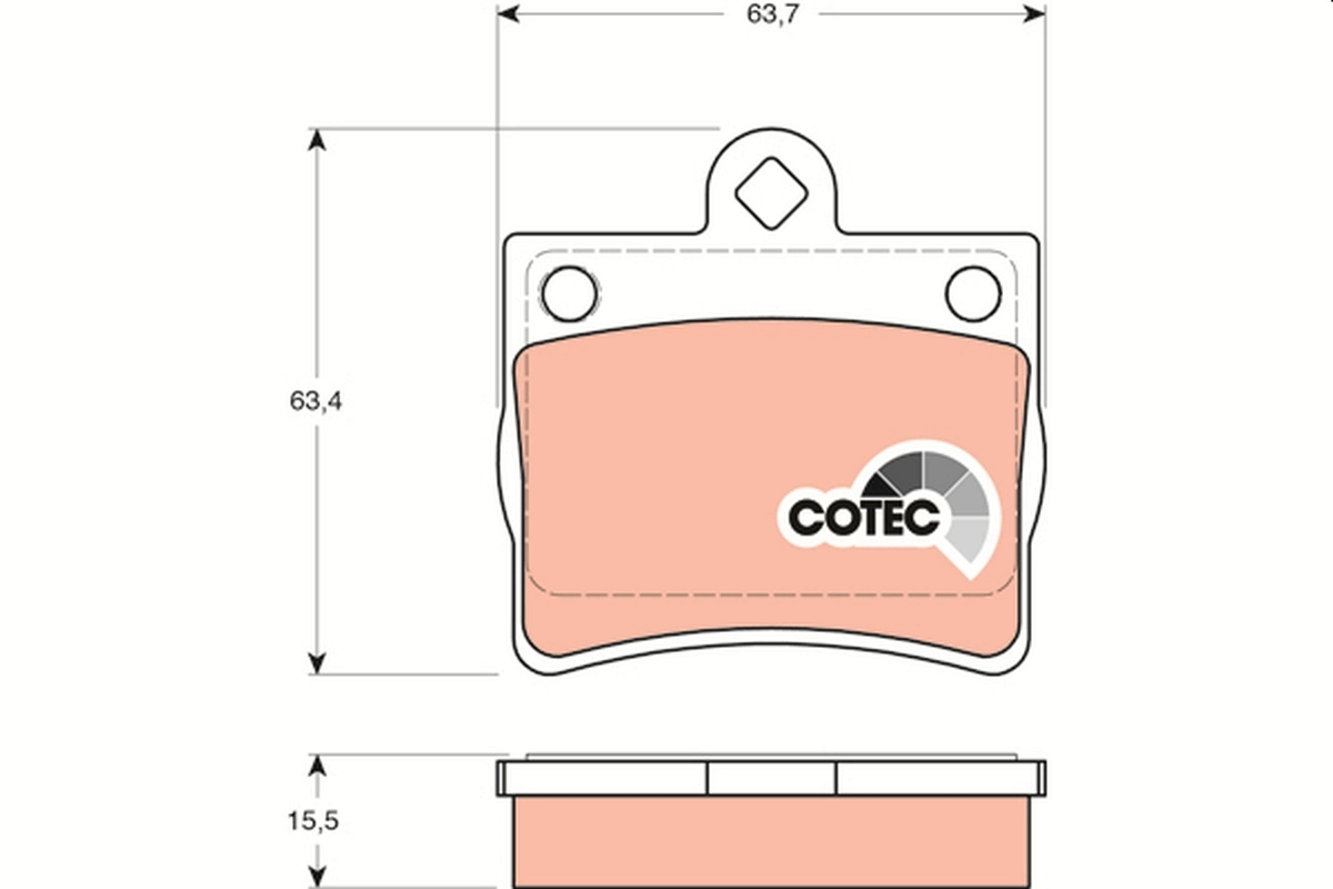 Brake Pad Set, disc brake COTEC GDB1283