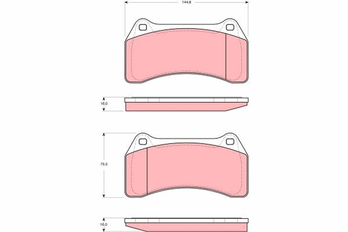 Brake Pad Set, disc brake GDB1512