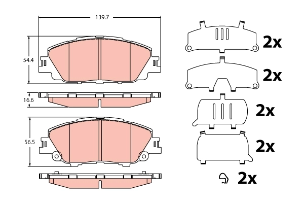 Brake Pad Set, disc brake GDB2394