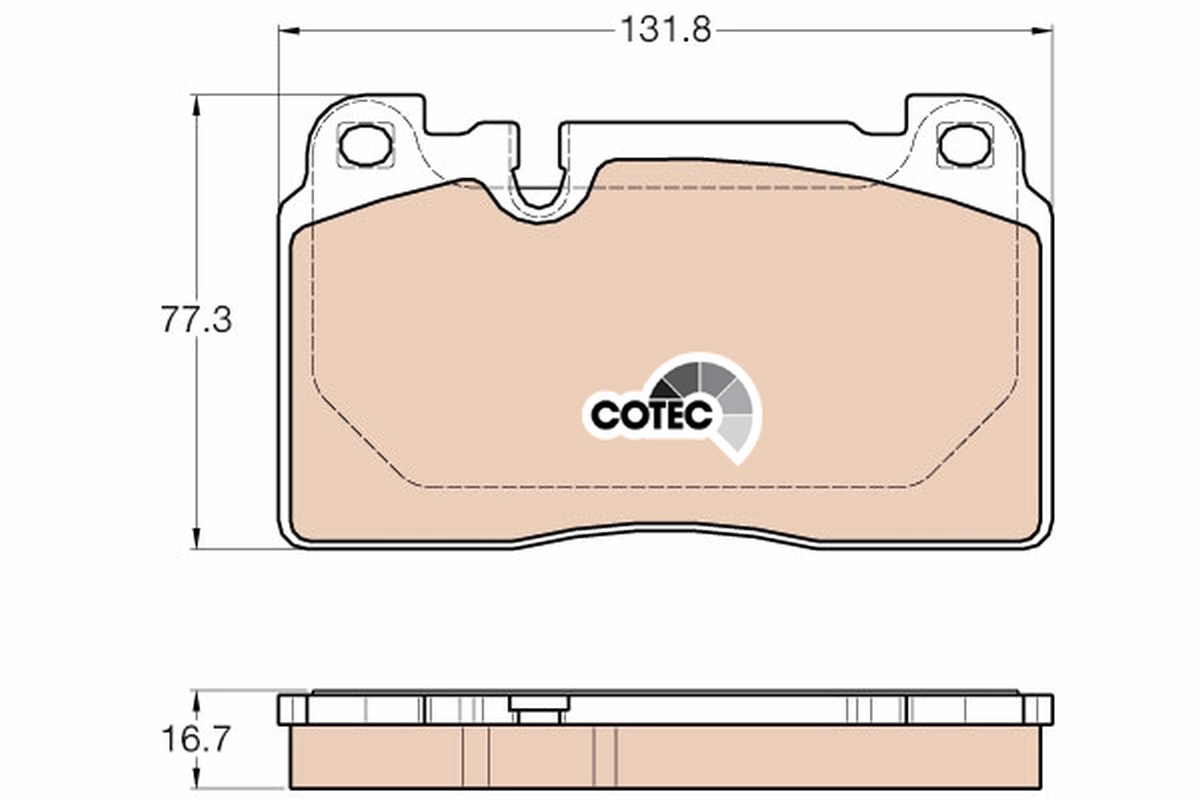 ערכת רפידות בלם, בלמי דיסק COTEC GDB1974