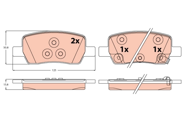 Brake Pad Set, disc brake GDB2368