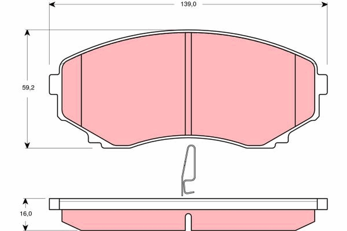Brake Pad Set, disc brake GDB3255