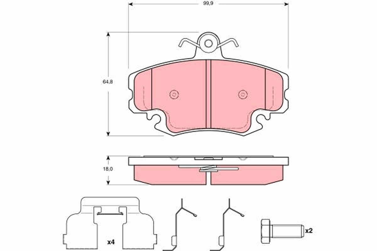 Brake Pad Set, disc brake GDB1635