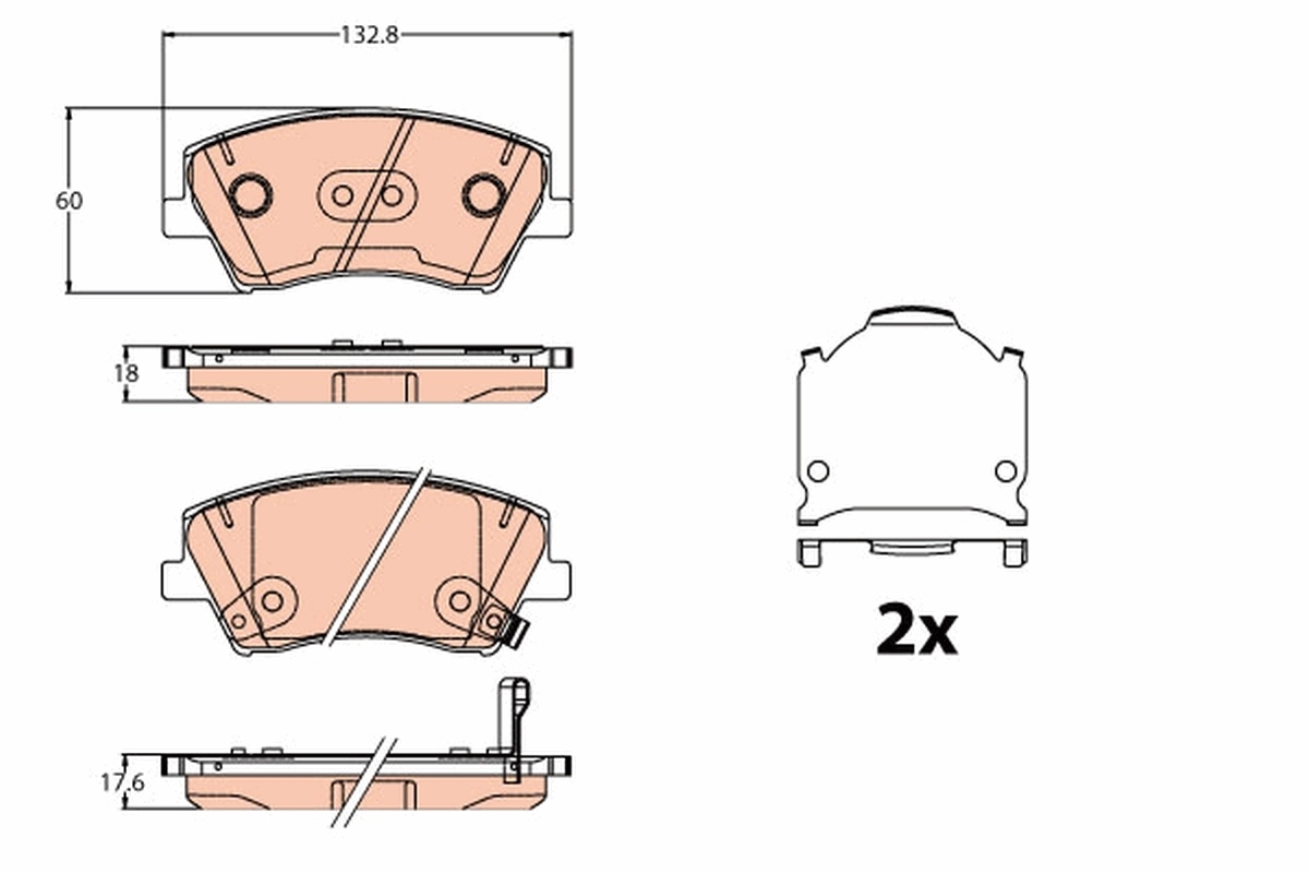 Brake Pad Set, disc brake GDB2203