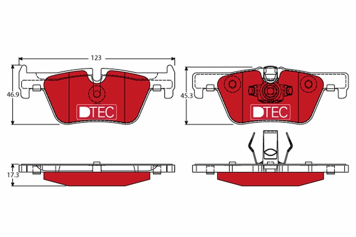 Brake Pad Set, disc brake DTEC COTEC GDB1919DTE