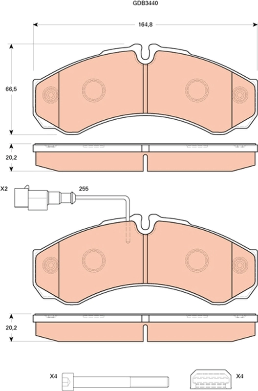 Brake Pad Set, disc brake GDB3440