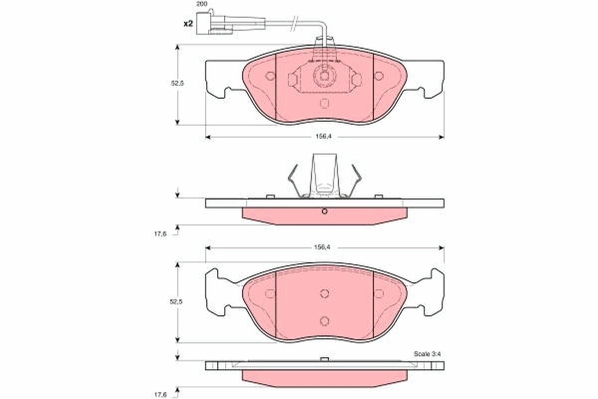 TRW GDB1364 Brake Pad Set, disc brake