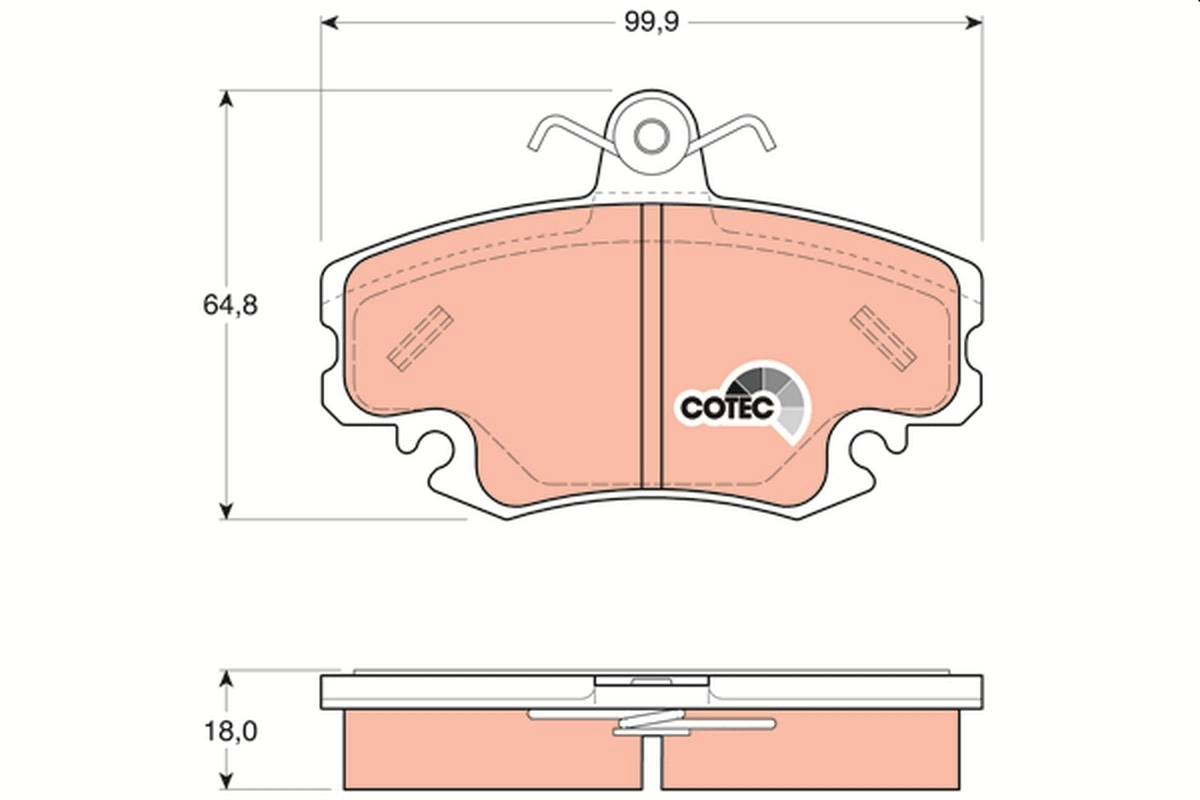 Brake Pad Set, disc brake COTEC GDB1332