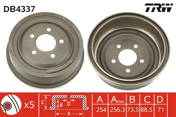 TRW DB4337 Brake Drum