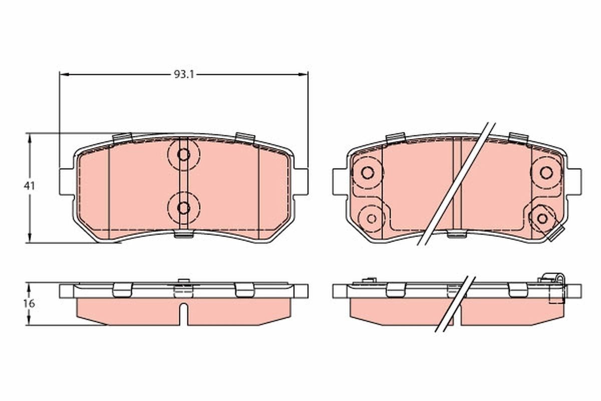 Brake Pad Set, disc brake COTEC GDB3421