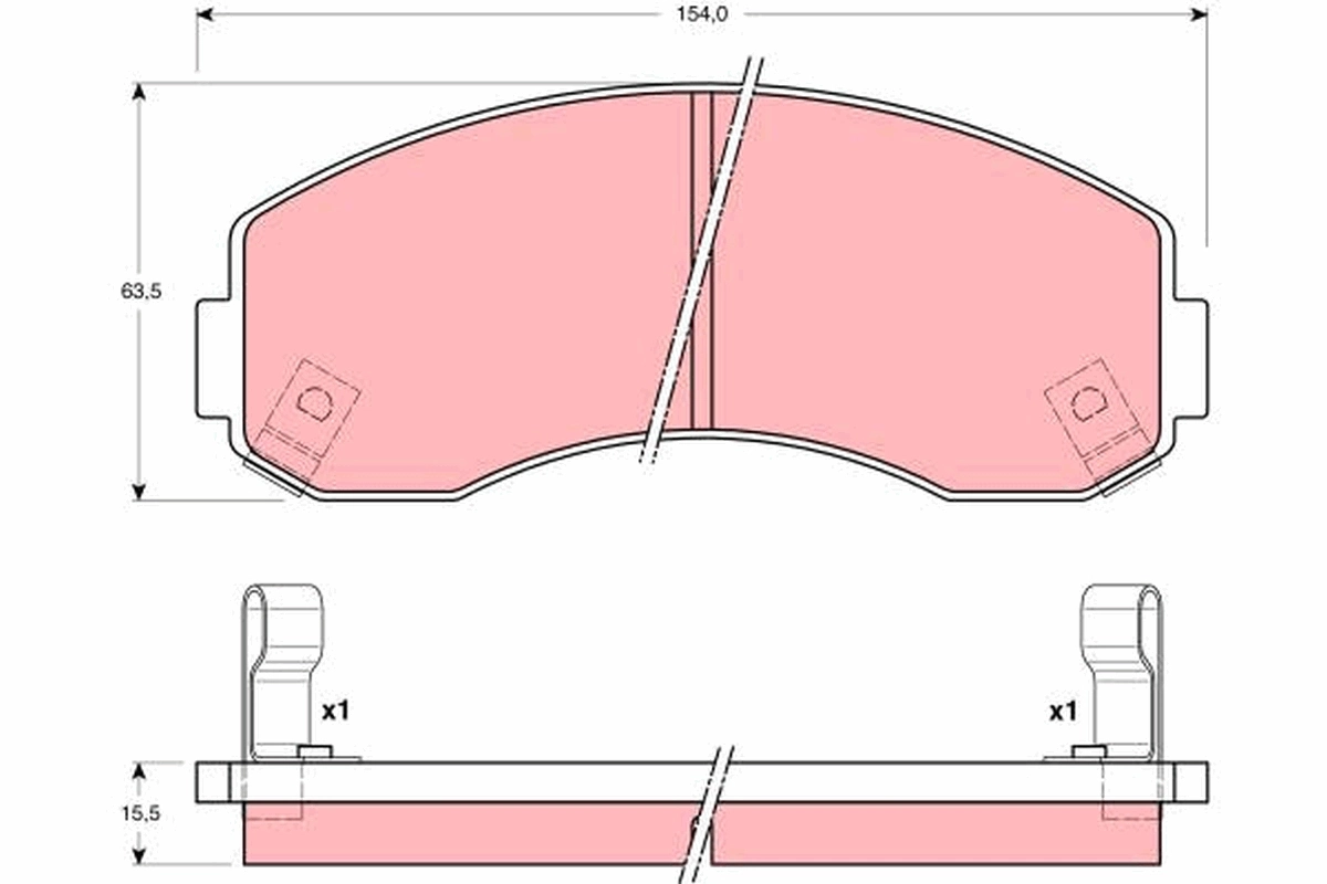 Brake Pad Set, disc brake GDB3145