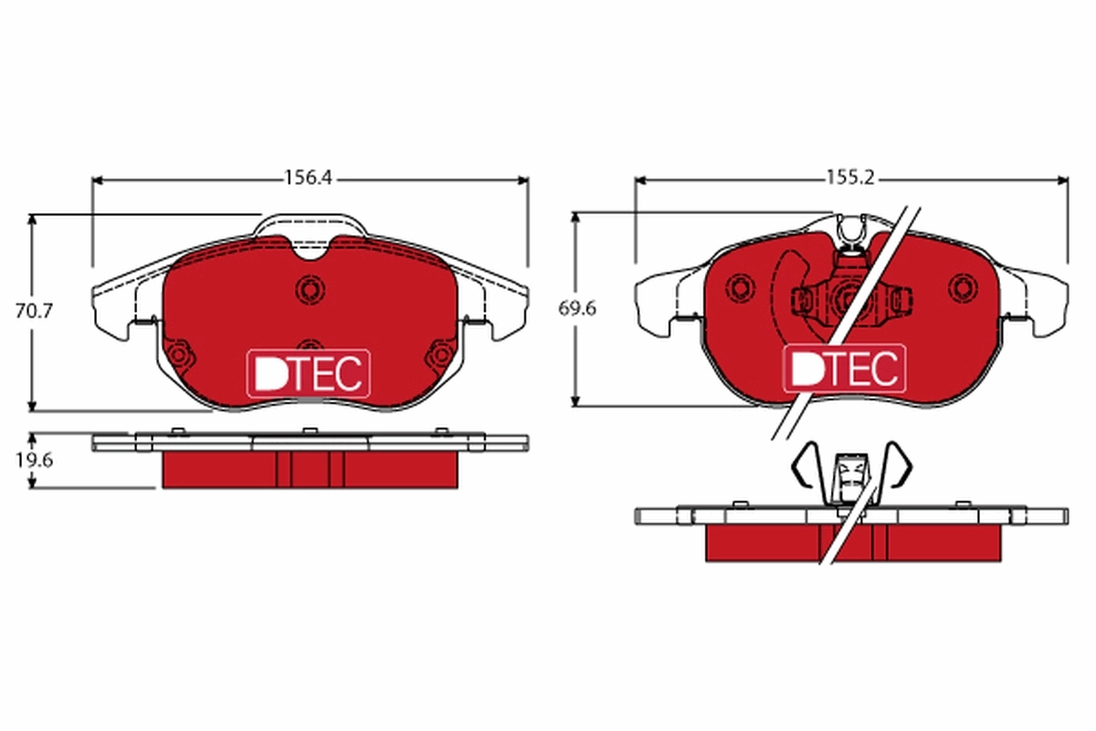 Brake Pad Set, disc brake DTEC COTEC GDB1613DTE