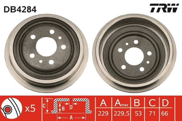 TRW DB4284 Brake Drum