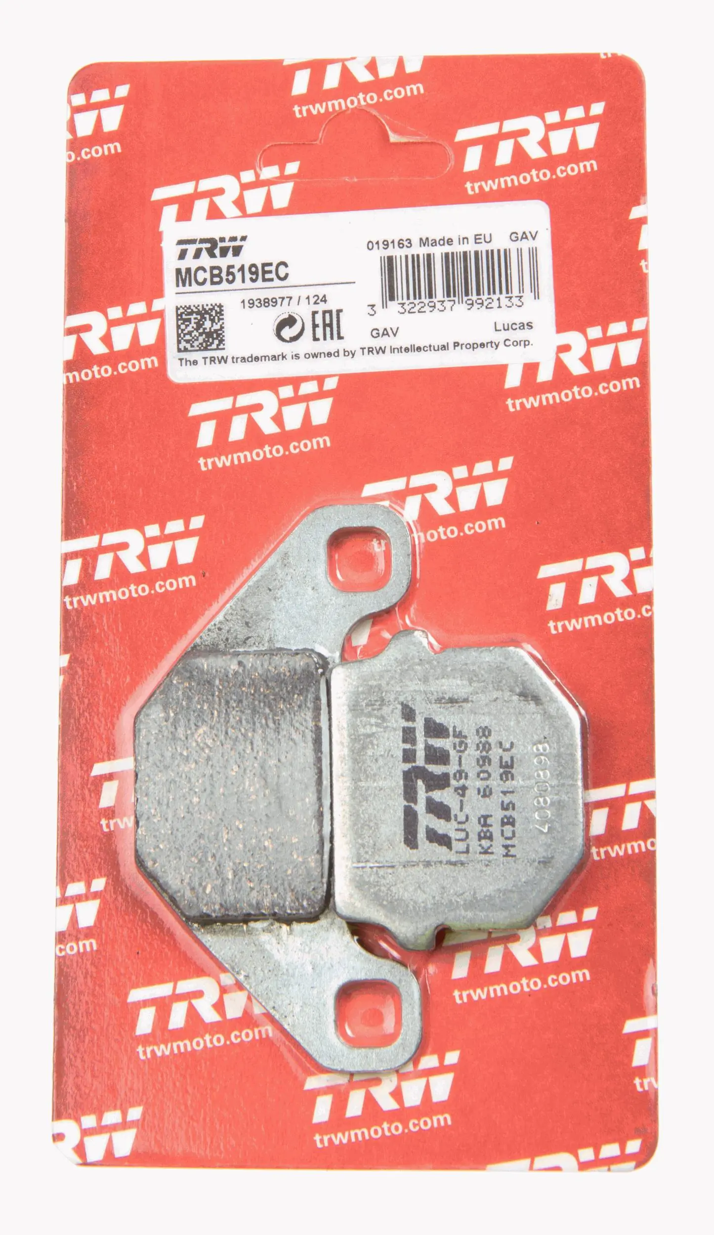 TRW MCB519EC Brake Pad Set, disc brake