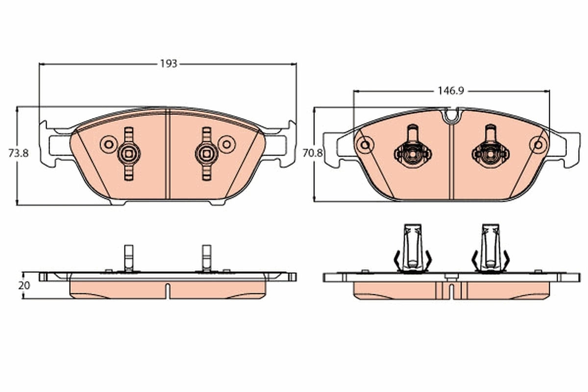 Brake Pad Set, disc brake GDB2113