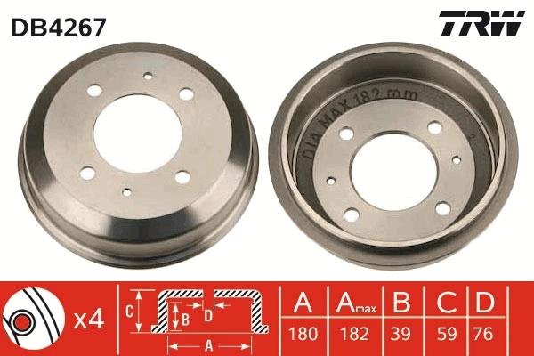 TRW DB4267 Brake Drum