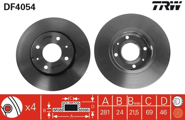 Brake Disc DF4054