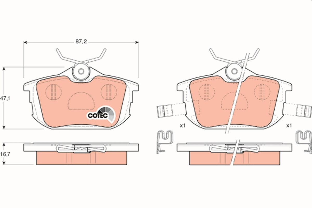 刹车片 COTEC GDB1314