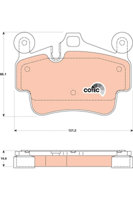 Brake Pad Set, disc brake COTEC GDB1836