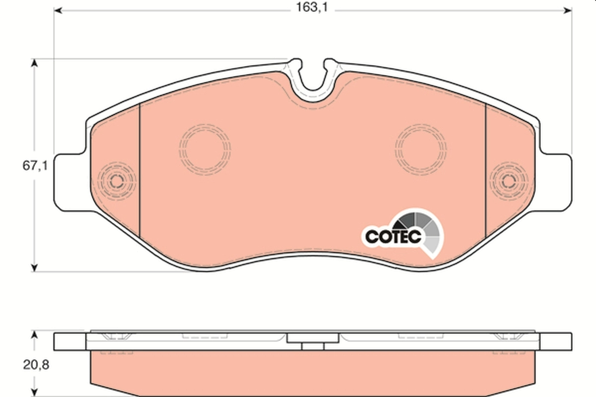 Brake Pad Set, disc brake COTEC GDB1698