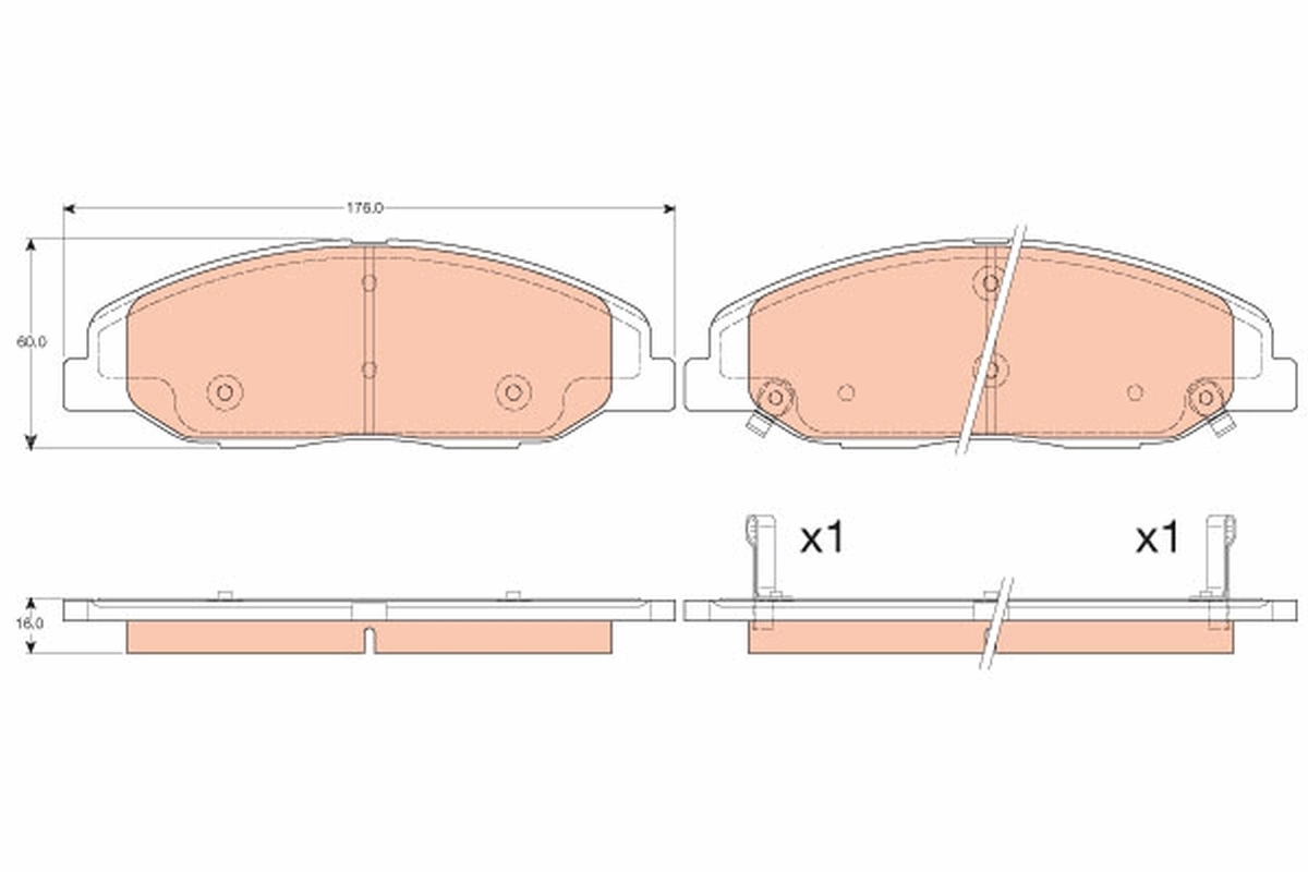 Brake Pad Set, disc brake GDB4457