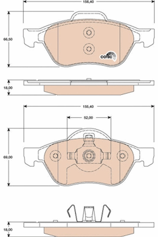 Brake Pad Set, disc brake GDB1787