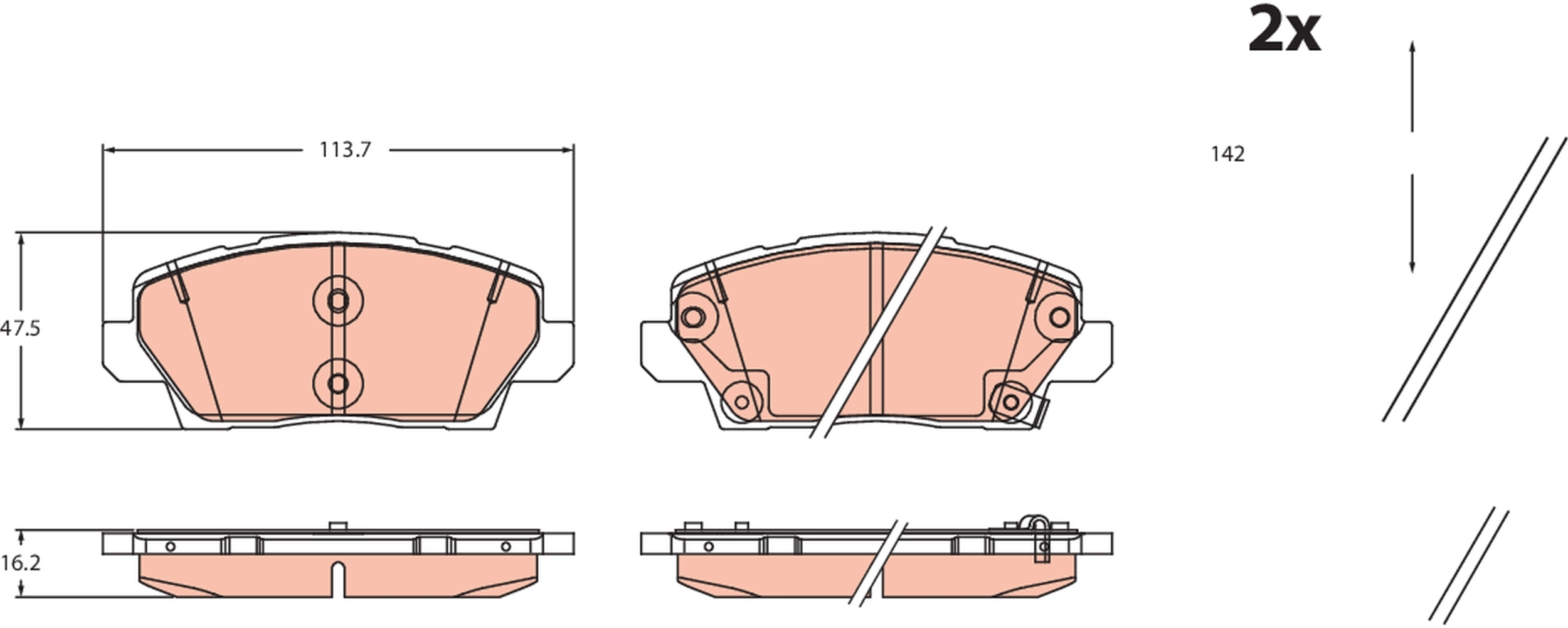 Brake Pad Set, disc brake GDB2479