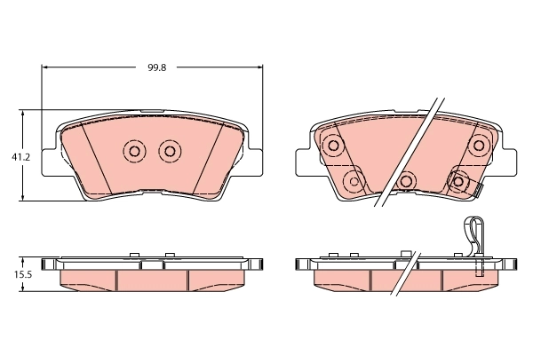 Brake Pad Set, disc brake GDB2353