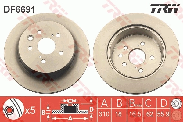 Brake Disc DF6691