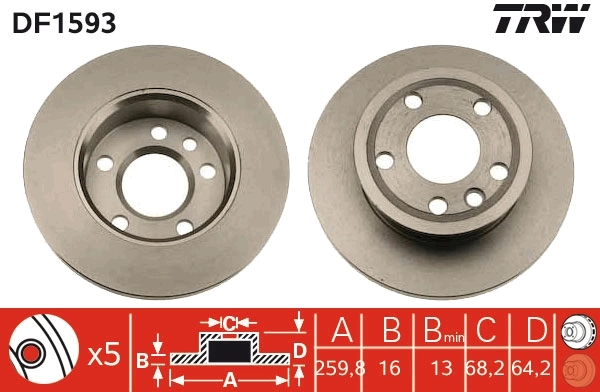 Brake Disc DF1593