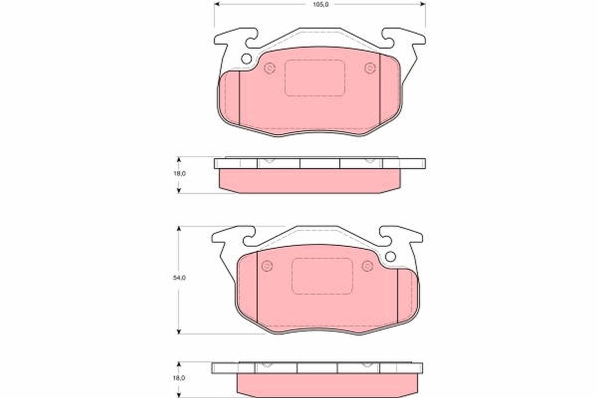 Brake Pad Set, disc brake GDB1615