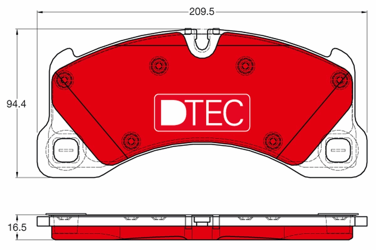 Brake Pad Set, disc brake DTEC COTEC GDB1969DTE